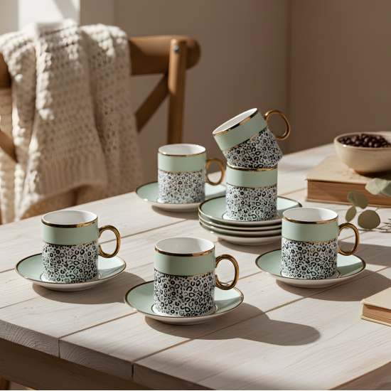 Porcelain Mug Set - 12 Pcs